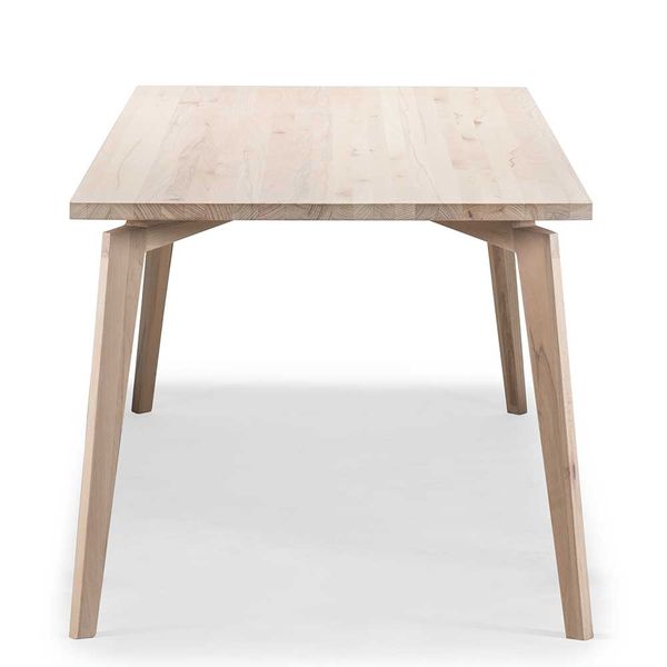 Küchentisch aus Buche massiv weiß geölt 75 cm hoch günstig online kaufen