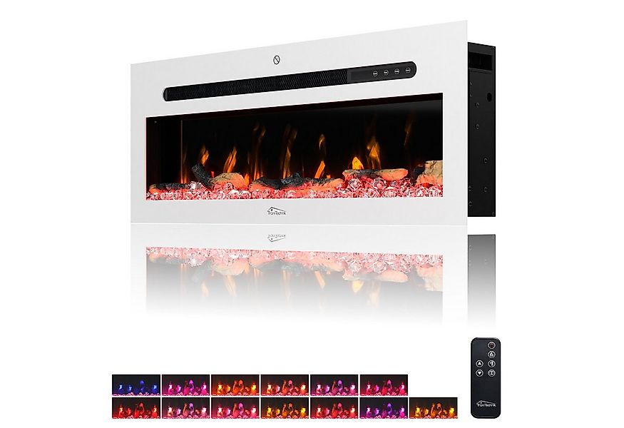 TroniTechnik Elektrokamin Wandkamin elektrisch 900/1800W, LED Flammeneffekt günstig online kaufen
