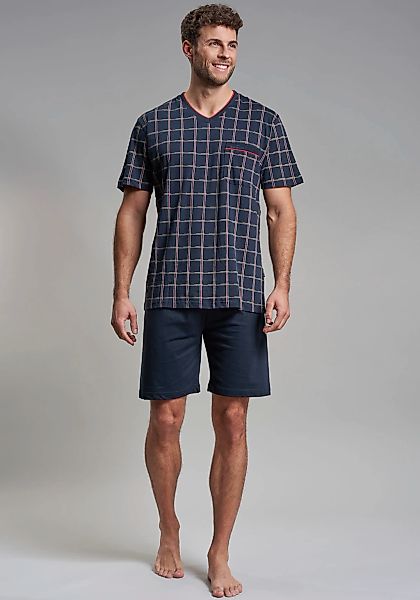 GÖTZBURG Pyjama Antonio Shorty, kurzer Schlafanzug für Herren, aus reiner B günstig online kaufen