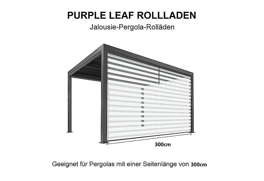 PURPLE LEAF Seitenmarkise Lamellenpergola Zubehör, Seitenrollo, absenkbarer günstig online kaufen