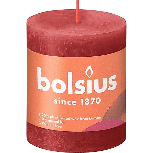 Bolsius Stumpenkerze Bolsius Rustik Stumpenkerze zartes günstig online kaufen