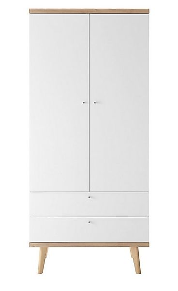 Furn.Design Kleiderschrank Helge (Schrank in Eiche Riviera mit weiß, 80 x 1 günstig online kaufen