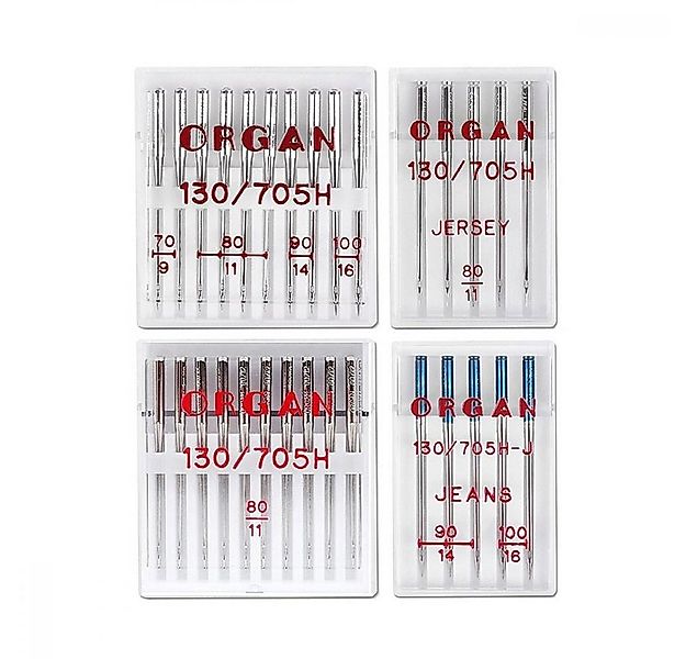 Organ Nähmaschinennadeln - Sortiment Jeans-Jersey Stärke 70-100/ 130/705H/ günstig online kaufen