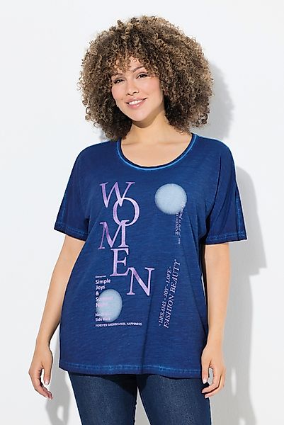 Ulla Popken T-Shirt T-Shirt Schriftmotiv Oversized günstig online kaufen