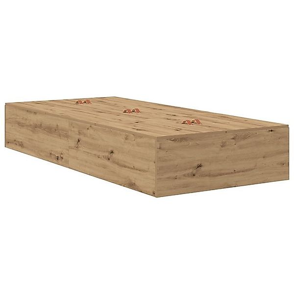 vidaXL Bett Bettgestell mit Stauraum Artisan Eiche 75x190 cm (1-tlg) günstig online kaufen