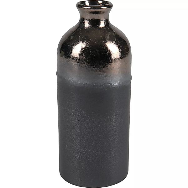 Vase Minimalist Zen Keramik 19,5 cm x Ø 7,6 cm Schwarz günstig online kaufen