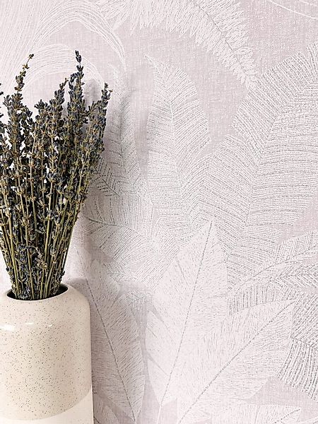 Newroom Vliestapete Niama Purple Tapete Mustertapete Dschungel,Pflanzen,Blä günstig online kaufen