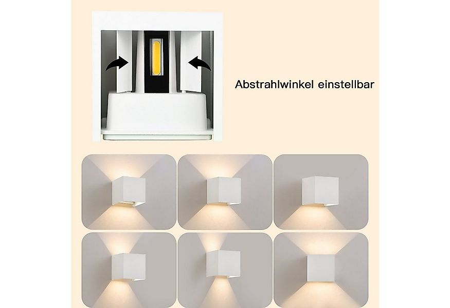 Nettlife LED Wandleuchte LED Wandleuchten Aussen Warmweiß Wandlampe, Außen, günstig online kaufen