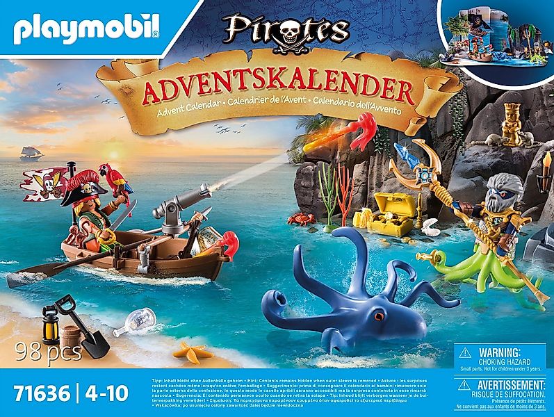 Playmobil® Spielzeug-Adventskalender Spielbausteine, Piraten (71636), Pirat günstig online kaufen
