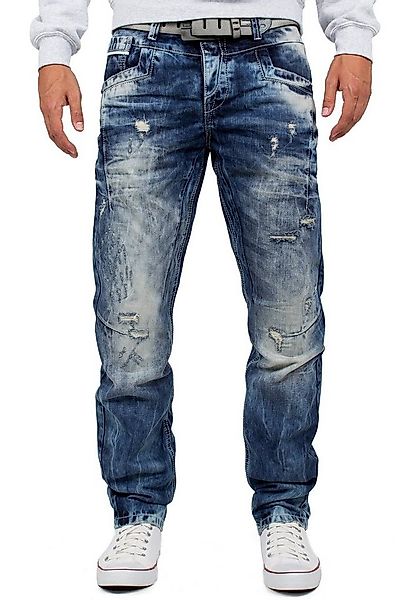 Cipo & Baxx Regular-fit-Jeans Freizeit Hose BA-CD104 Blau (1-tlg) Destroyed günstig online kaufen