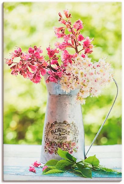 Artland Leinwandbild »Kastanien Blüten in Krug«, Blumen, (1 St.), auf Keilr günstig online kaufen