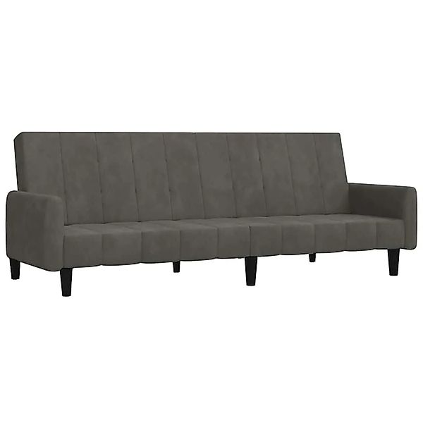 vidaXL Schlafsofa 2-Sitzer Dunkelgrau Samt 375775 günstig online kaufen