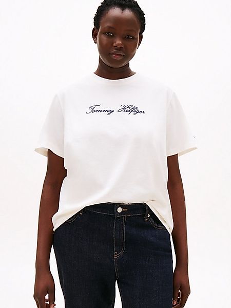 Tommy Hilfiger Curve T-Shirt CRV SCRIPT REG C-NK SS T-SHIRT günstig online kaufen