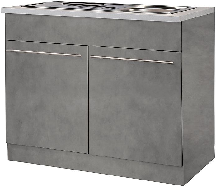 wiho Küchen Spülenschrank Chicago, TOPSELLER 100 cm breit, inkl. Einbauspül günstig online kaufen