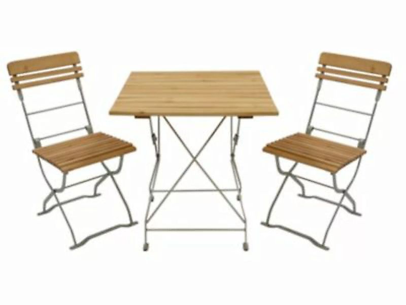 DEGAMO® Biergarten - Garnitur MÜNCHEN 3-teilig (2x Stuhl, 1x Tisch 70x70cm) günstig online kaufen