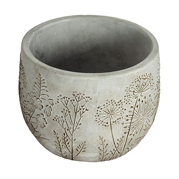 Goldbach Blumentopf Handgemachter Zement Blumentopf Grau günstig online kaufen