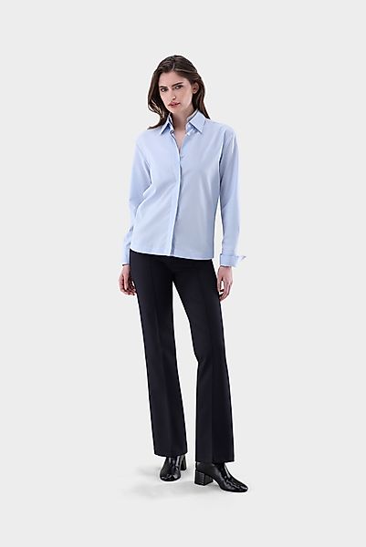 Bluse mit abnehmbaren Kragen und glänzenden Details günstig online kaufen