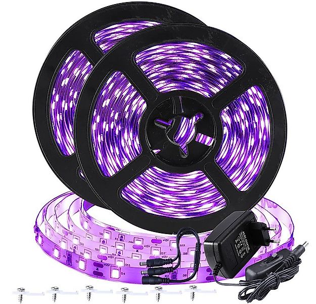 Jibenhome LED Stripe LED-Streifen LED UV-Schwarzlicht 385-400 nm, 5M-300LED günstig online kaufen