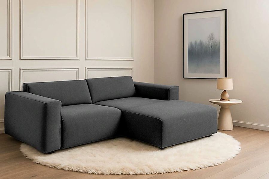 Home affaire Ecksofa »Noord mit Kedernaht, Breite 234 cm, L-Form« Cord, Str günstig online kaufen