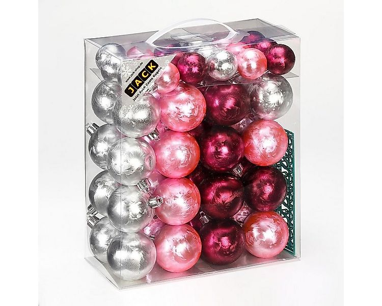 JACK Christbaumschmuck JACK by Inge 50x Kunststoff Kugeln Eislack Rosa Bord günstig online kaufen