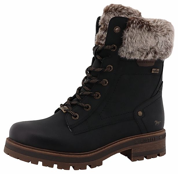 Mustang Shoes Winterstiefelette "Darleen" Winterboots mit Fellimitatkragen günstig online kaufen