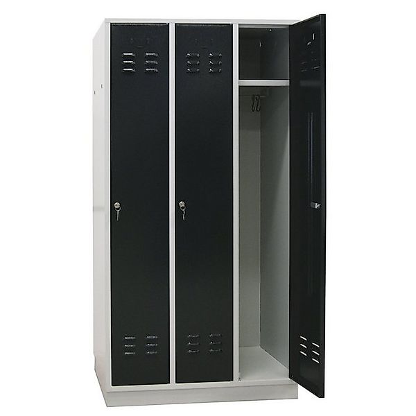 PROREGAL® Garderobenschrank Garderobenschrank Ermine mit 3 Türen, HxBxT 178 günstig online kaufen