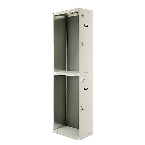 PROREGAL Spind AMEGO HxBxT 180 x 40 x 50 cm 2 Abteile Anbaumodul Grau-Grau günstig online kaufen