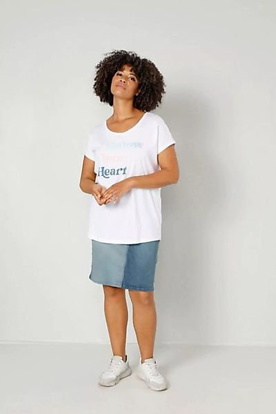 Angel of Style Strickpullover T-Shirt oversized Schriftzug Halbarm günstig online kaufen