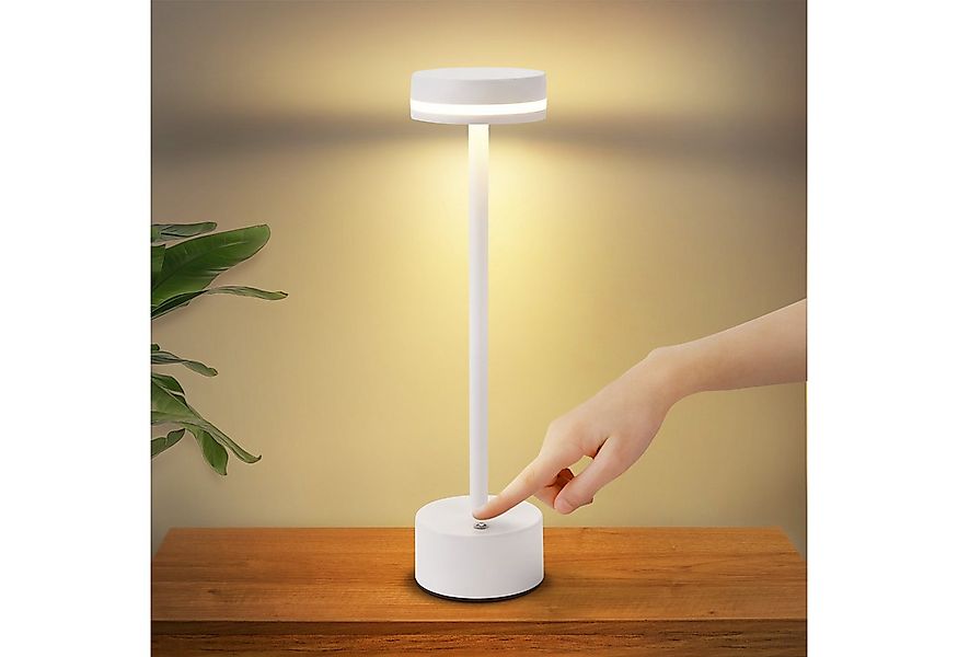 ZMH Tischleuchte Tischlampe Kabellos LED Nachttischlampe Akku Dimmbare, LED günstig online kaufen