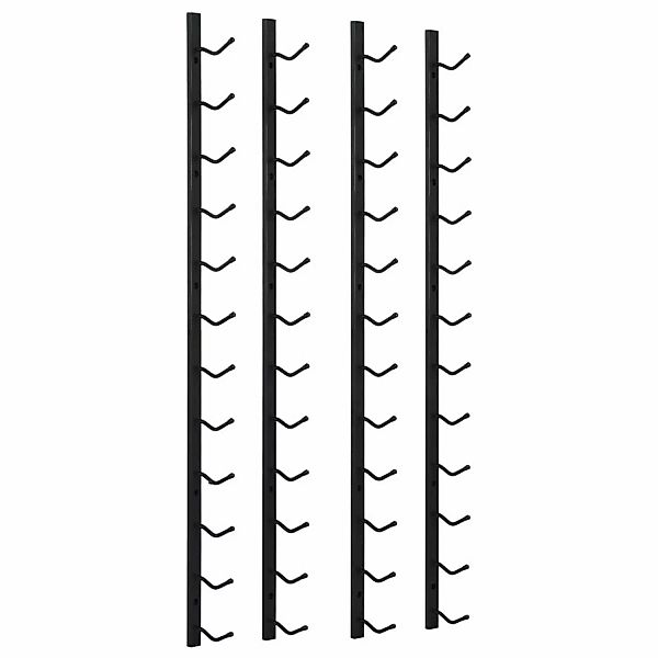 vidaXL Wand-Weinregale für 12 Flaschen 2 Stk. Schwarz Eisen günstig online kaufen