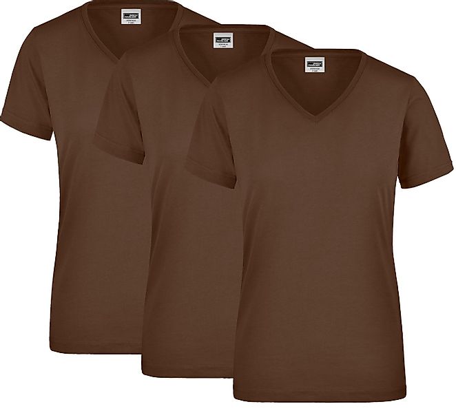 James & Nicholson T-Shirt 3er-Pack Strapazierfähiges und pflegeleichtes Dam günstig online kaufen