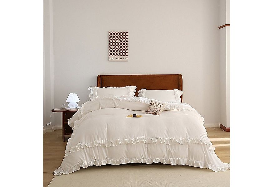 BYSURE Bettwäsche, Polyester, 3 teilig, Romantische, Bettbezug Set günstig online kaufen