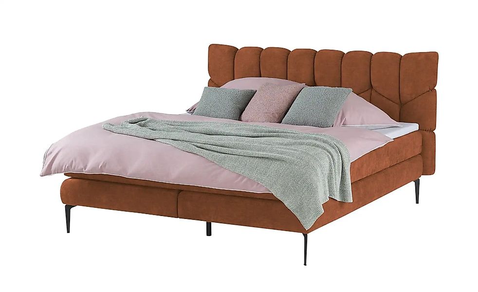switch Boxspringbett  Bari ¦ orange ¦ Maße (cm): B: 155 H: 110 Betten > Box günstig online kaufen
