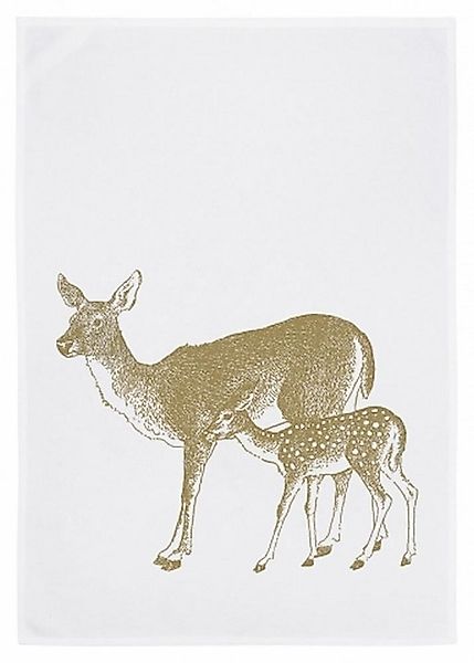 17,30 Hamburg Geschirrtuch Reh, Gold, (1-tlg), 50x70cm, Siebdruck günstig online kaufen