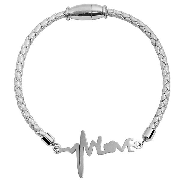 Adelia´s Edelstahlarmband "Armband Herzschlag aus Edelstahl 18 cm" günstig online kaufen