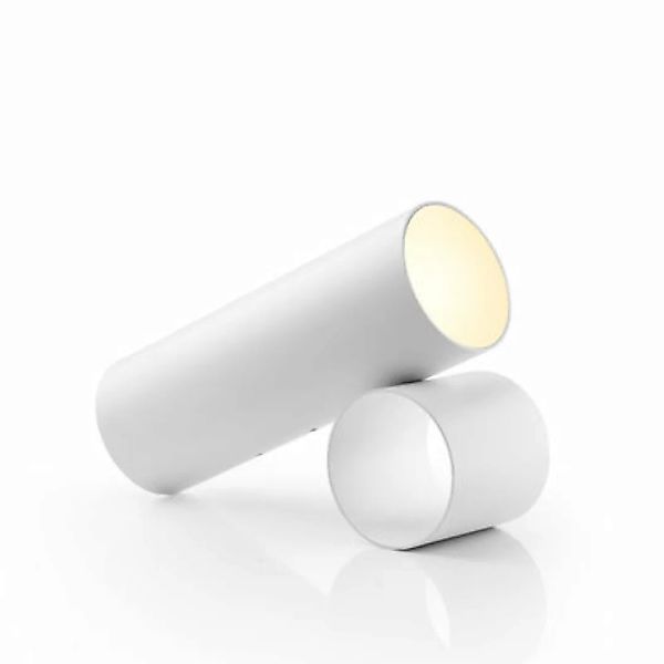 Flos - Sawaru LED Bodenleuchte - weiß/lackiert/L 43,5cm / Ø 15cm/1800-4000K günstig online kaufen