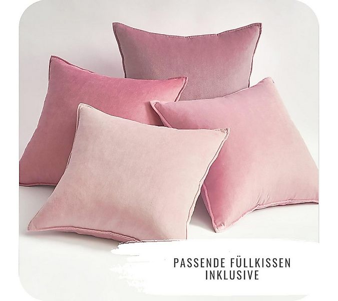 Interior by Hakito Dekokissen 4er Set Kissenbezüge inklusive Füllkissen Set günstig online kaufen