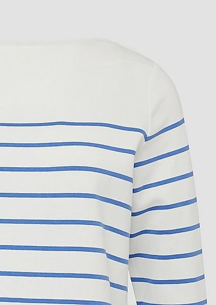 s.Oliver 3/4-Arm-Shirt Leichtes Sweatshirt mit U-Boot-Ausschnitt und 3/4-Är günstig online kaufen