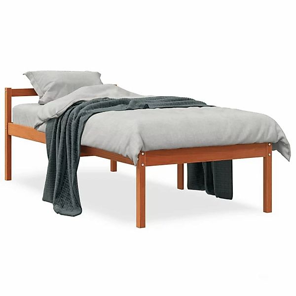 vidaXL Bett Seniorenbett Wachsbraun 75x190 cm Massivholz Kiefer günstig online kaufen