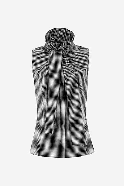 Ärmellose Bluse mit Rüschen und Schluppe günstig online kaufen