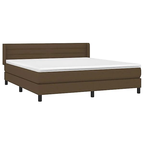 vidaXL Boxspringbett mit Matratze Dunkelbraun 160x200 cm Stoff 3129804 günstig online kaufen