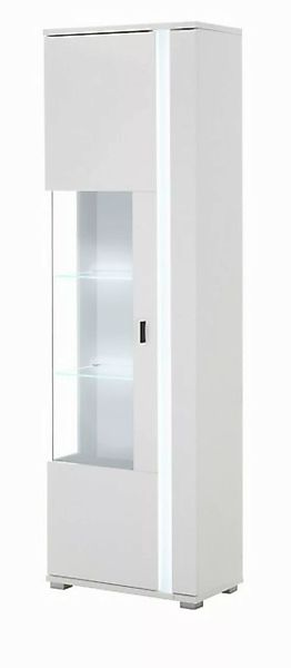 Furn.Design Vitrine Bellport (Glasvitrine in weiß matt, 55 x 200 cm) mit So günstig online kaufen