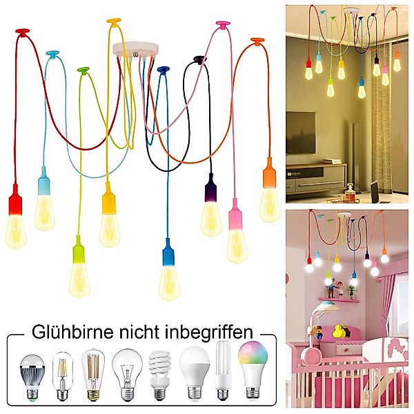 MUPOO Pendelleuchte Kronleuchter Spinne, Industrie Pendelleuchte, günstig online kaufen