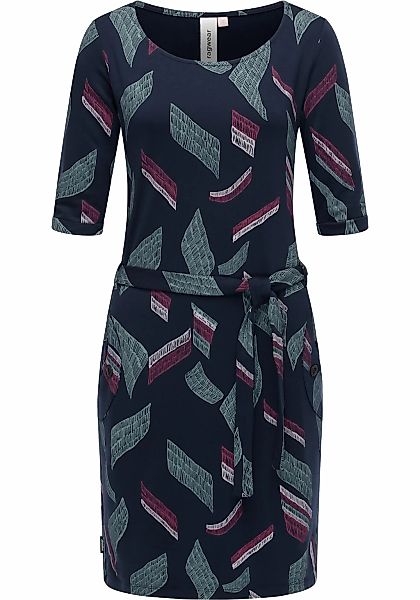 Ragwear Jerseykleid "Kenisha Print" Außentaschen  Eingrifftaschen Midikleid günstig online kaufen