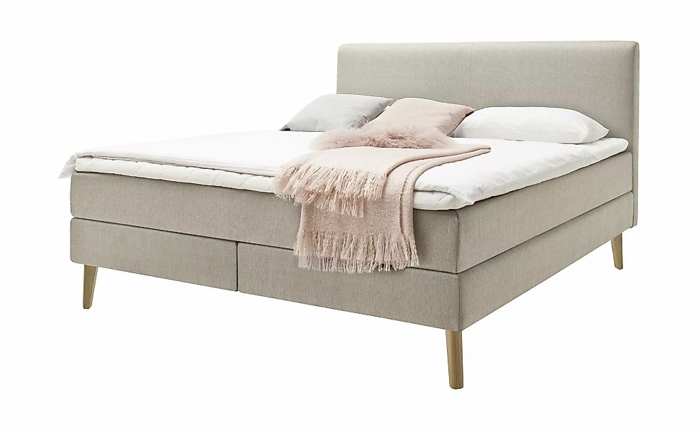 Boxspringbett  Oxfordshire ¦ beige ¦ Maße (cm): B: 163 H: 114 T: 213.0 Bett günstig online kaufen