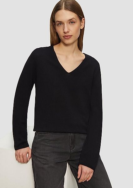 s.Oliver Longpullover Strickpullover Feinstrickpullover mit V-Ausschnitt un günstig online kaufen