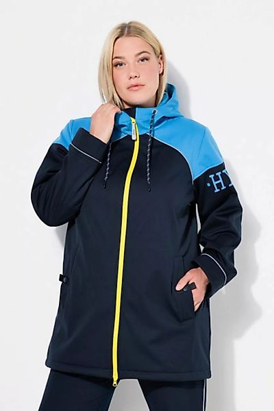 Ulla Popken Funktionsjacke Softshell-Longjacke wasserabweisend 2-Wege-Zippe günstig online kaufen