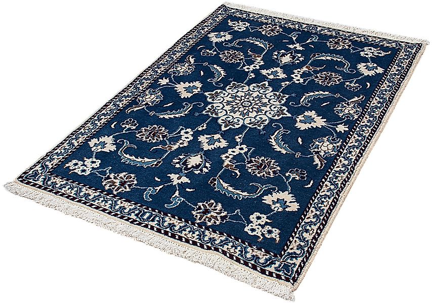 morgenland Orientteppich »Perser - Nain - 135 x 90 cm - dunkelblau«, rechte günstig online kaufen