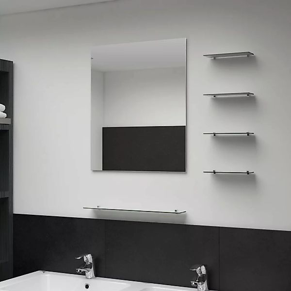 Wandspiegel Mit 5 Ablagen Silbern 50×60 Cm günstig online kaufen