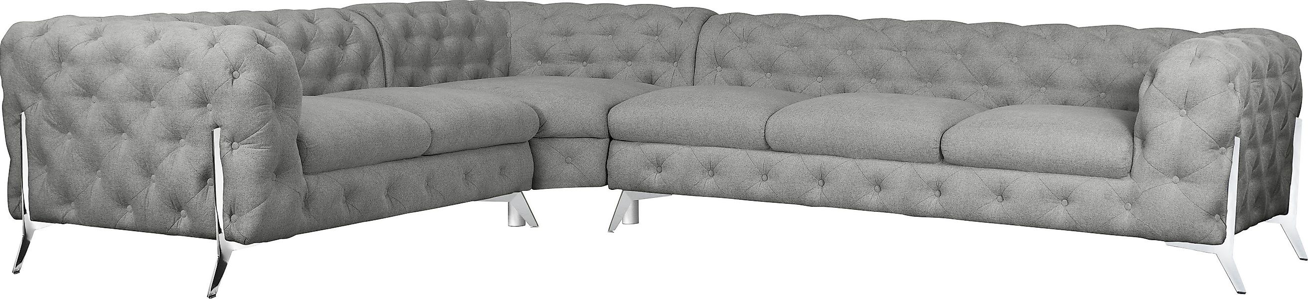 Leonique Chesterfield-Sofa Amaury L-Form, großes Ecksofa, günstig online kaufen